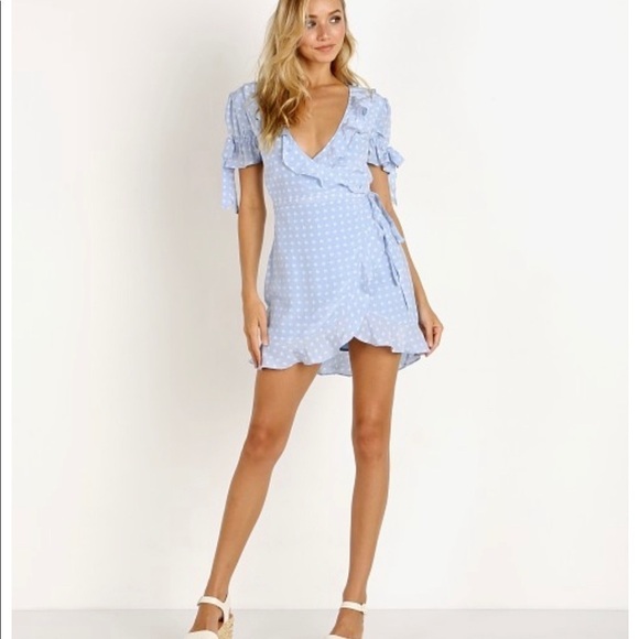 For Love & Lemons Sweetheart Wrap Mini Dress Size S - Picture 3 of 11